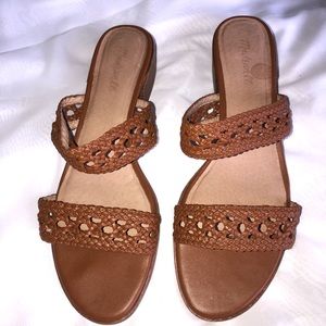 Brown strap sandals size 11